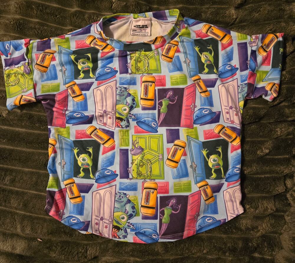 Sew Cute Clothing Co Size 3T Monsters Inc Short Sleeve Dolman Tee